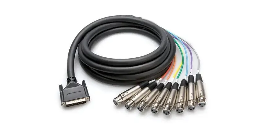 hosa dtf 803 female db25 xlr 