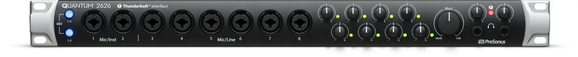 Presonus Quantum 2626 thunderbolt 3 Audio Interface 3 Presonus quantum 2626 front