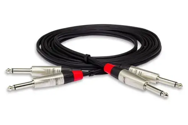 Hosa Dual REAN 1/4 in TS to 1/4 in TS (2x jack naar 2x jack) 3m