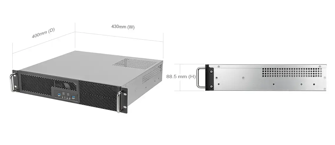 Custom Video/streaming/Audio PC 2U / 2HE 2 Video en streaming pc
