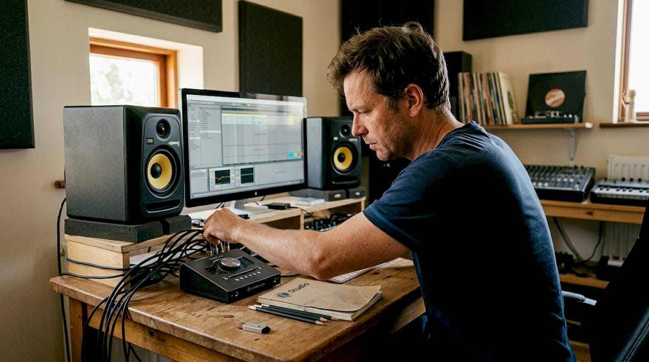 Uitleg studio setup: zo bouw je een professionele thuisstudio 8 Man richt op eenvoudige wijze een professionele studio in huis in