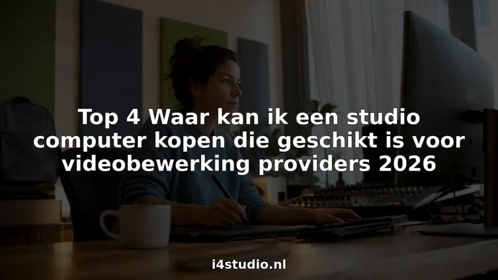 Een video-editor aan het werk achter een professionele montage-opstelling in de studio.