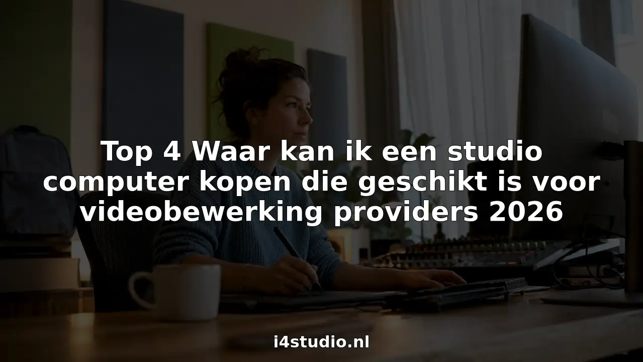 Top 4 Waar kan ik een studio computer kopen die geschikt is voor videobewerking providers 2026 10 Een video-editor aan het werk achter een professionele montage-opstelling in de studio.