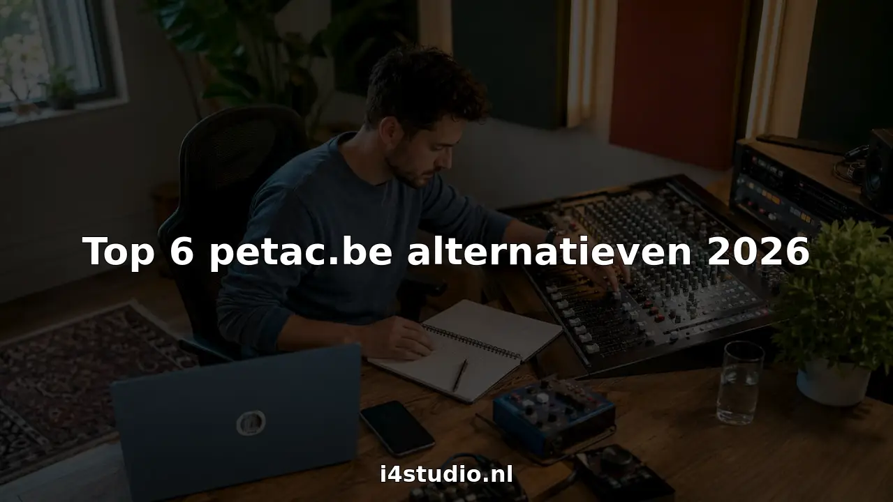 Top 6 petac.be alternatieven 2026 9 Een geluidstechnicus stelt de mengtafel af in de opnamestudio.