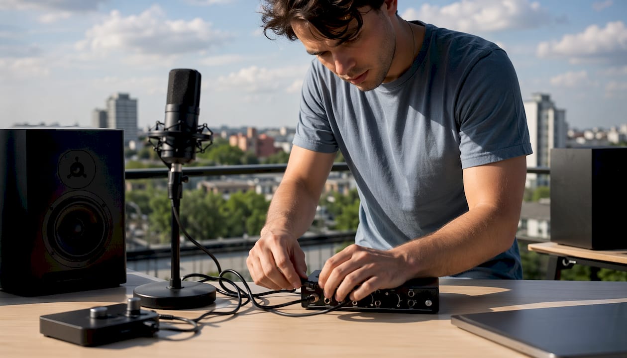 Workflow home studio opzetten: praktische gids 2026 5 Muzikant richt zijn thuisstudio in en ontwikkelt een efficiënte workflow
