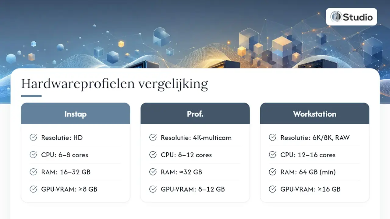 Comparison of Three Hardware Profiles for DaVinci Resolve