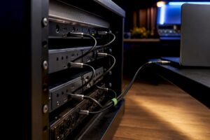 Thunderbolt-kabels achter audio-units