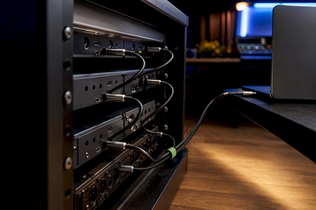 Thunderbolt-kabels achter audio-units