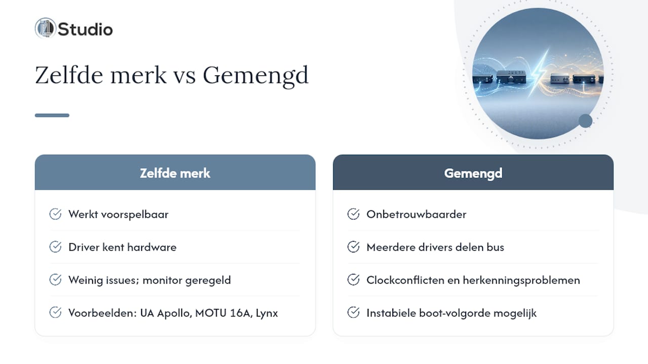 Welke interfaces en combinaties werken betrouwbaar samen? — overview diagram