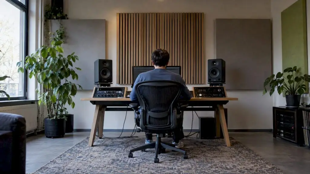 Symmetrische controlroom met sweet spot