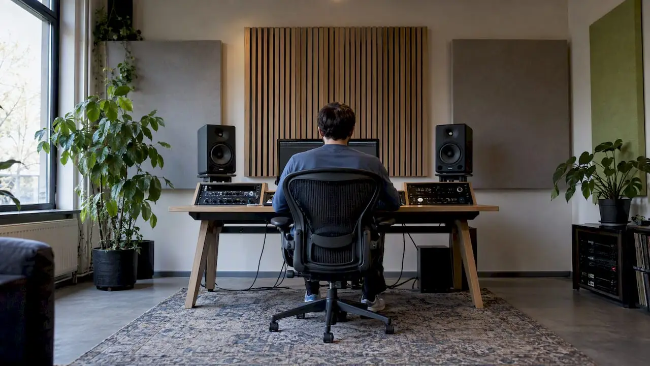 Symmetrische controlroom met sweet spot