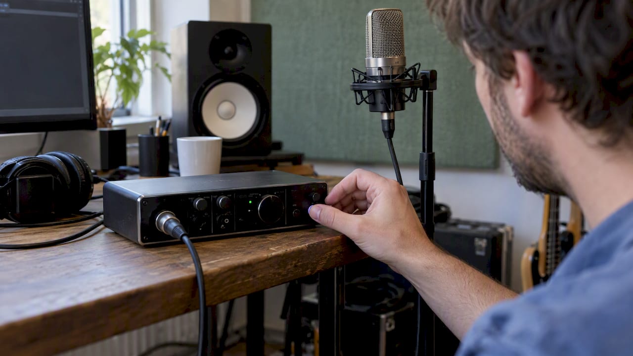 Audio-interface klaar voor fantoomvoeding