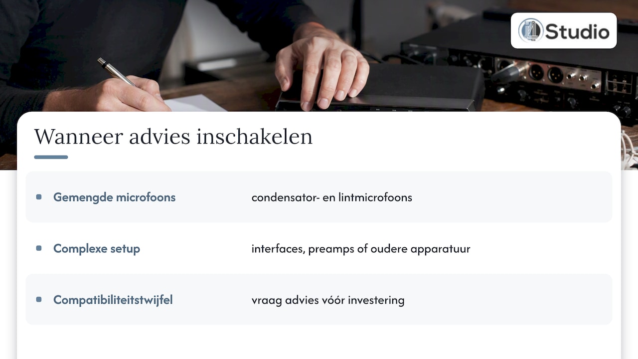 Wanneer schakel je professioneel advies in? — overview diagram