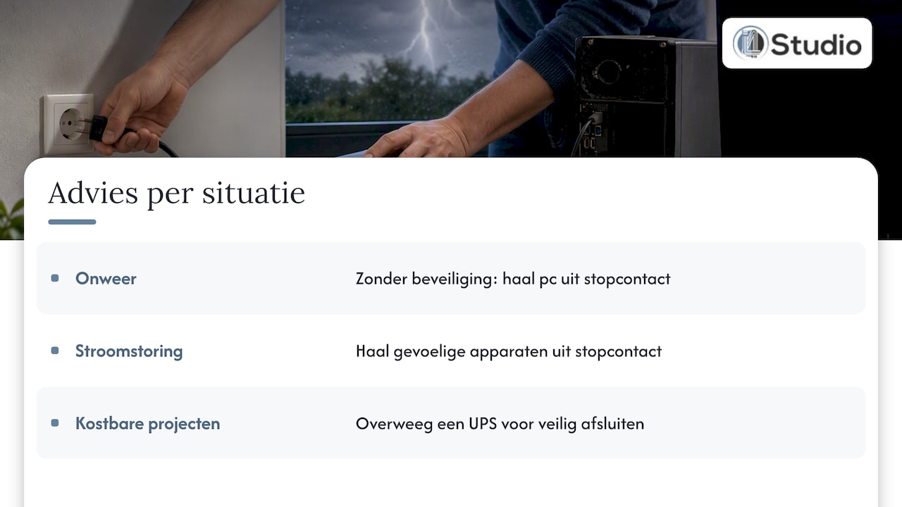 Onweer, stroomstoring en de UPS